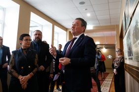 Сегодня в Законодательном Собрании открыли выставку «Ковала целина людской характер…», подготовленную сотрудниками Объединенного государственного архива Челябинской области